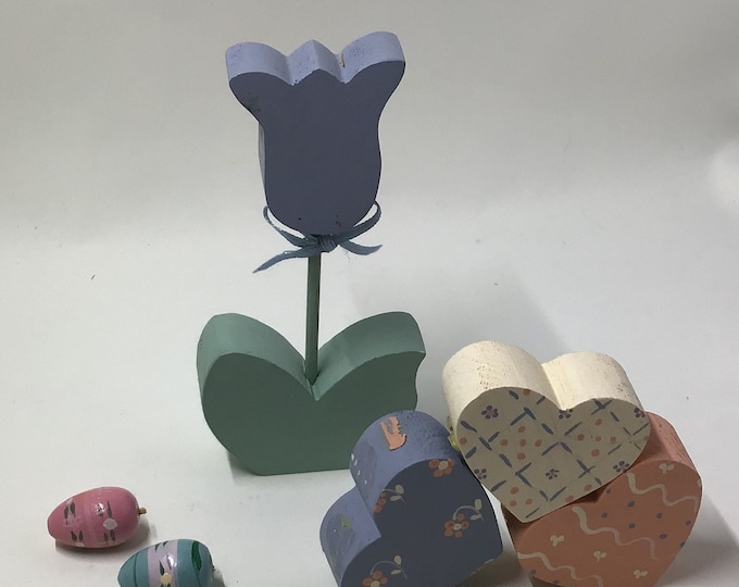 Miniature Pastel- Tulip, Hearts, and Eggs