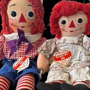 ヴィンテージ ニッカボッカー ラガディ・アン人形セット - 16インチと