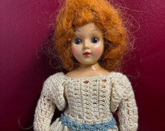 Vintage 1948 Duchess Doll – Hard Plastic, Crocheted Dress