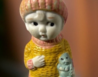 Kleine Mädchen Puppe aus japanischem Bisque