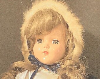 Hard plastic doll 1940s