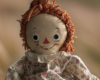 Vintage 1940’s Georgene Raggedy Ann | 20 inch| Americana Collectible