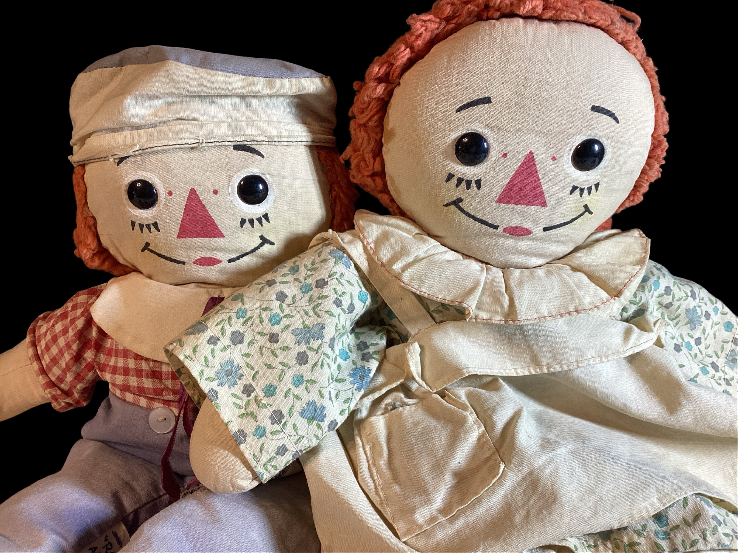 Vintage 15 Inch Knickerbocker Raggedy Ann & Andy Dolls - 1968 - Etsy