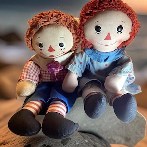 Knickerbocker Raggedy Ann & Georgene Raggedy Andy - 15 inch - A Mixed Partnership