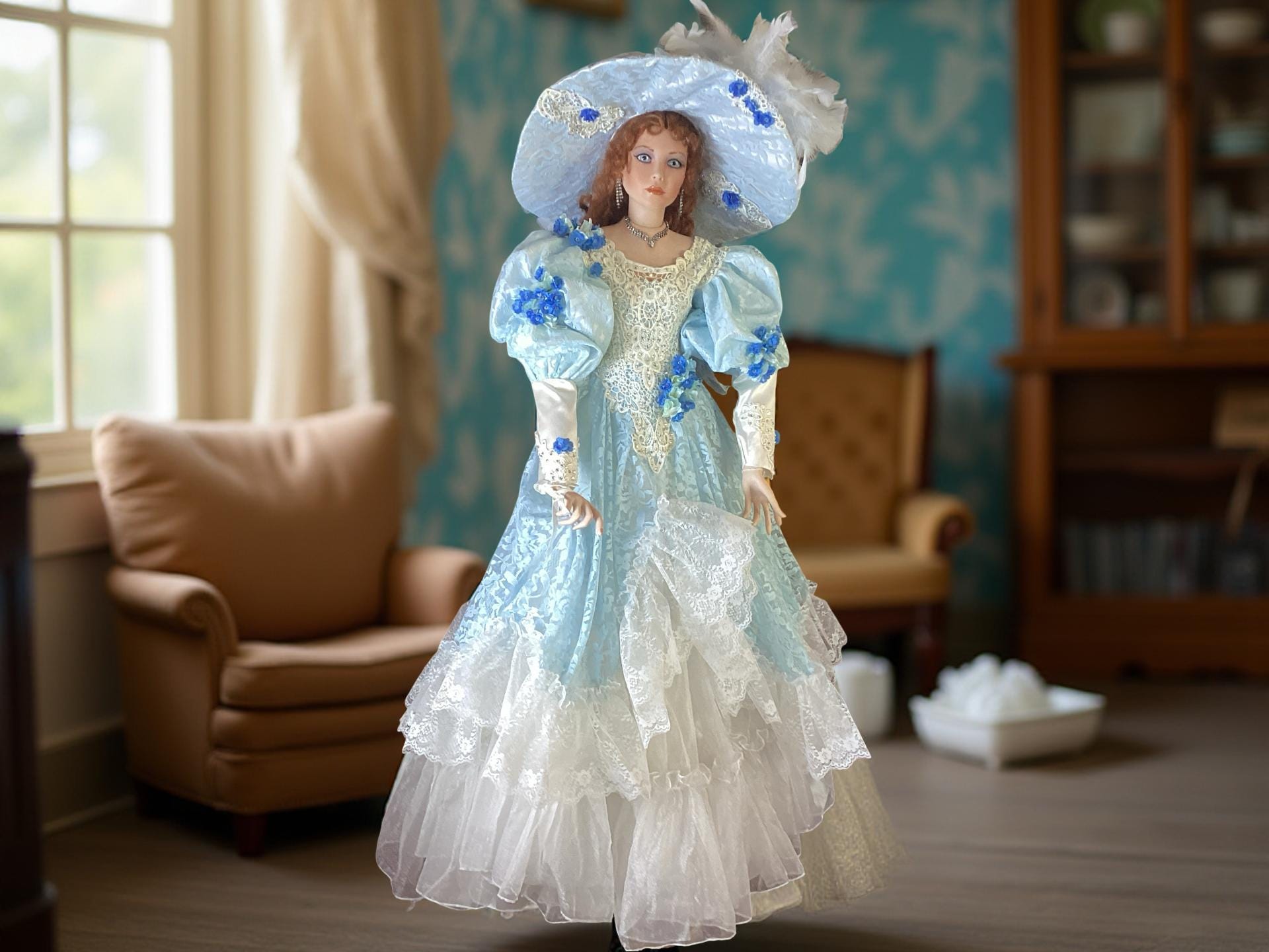 Limited Edition Rustie Doll – 4-foot Porcelain Chandra, Swarovski