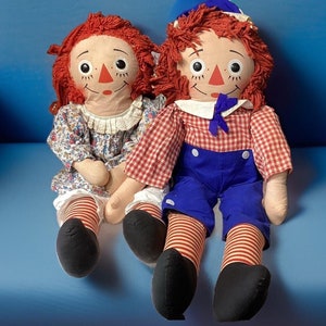 ヴィンテージ ニッカボッカー ラガディ・アン人形セット - 16インチと