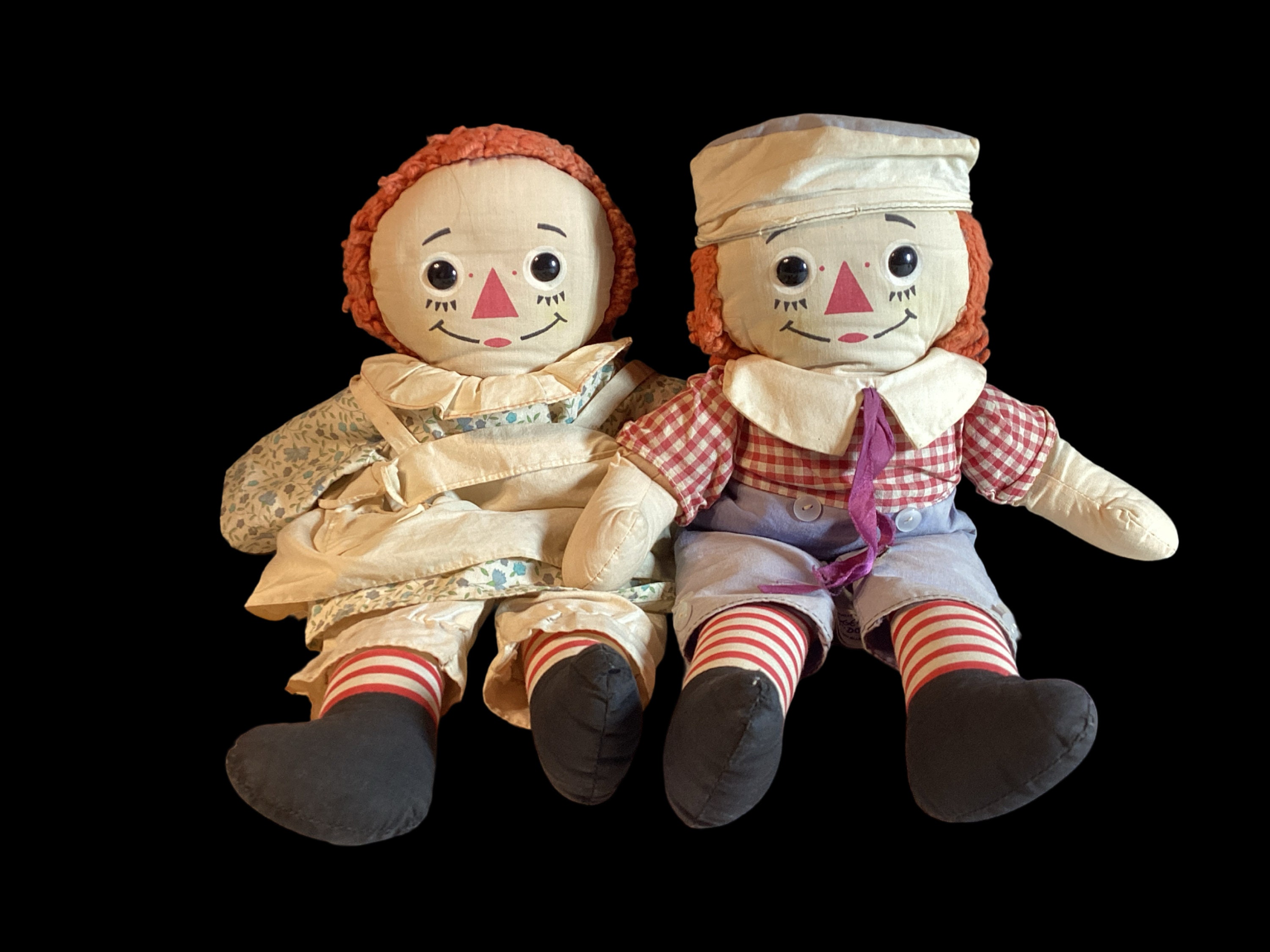 Vintage 15 Inch Knickerbocker Raggedy Ann & Andy Dolls - 1968 - Etsy