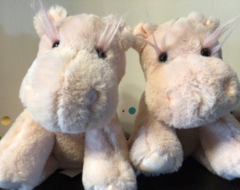 Super Plushy Soft Twin Hippos