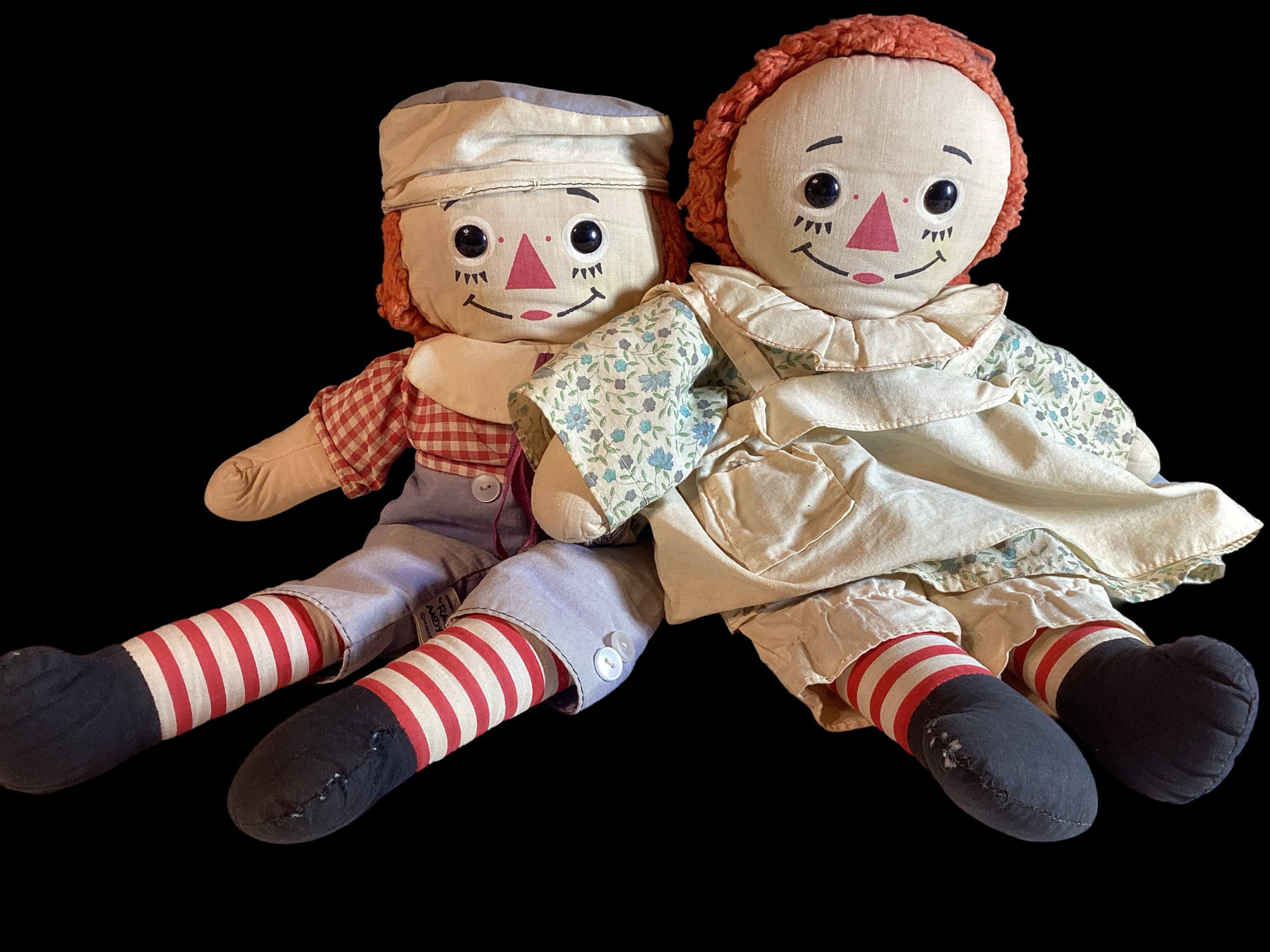 Vintage 15 Inch Knickerbocker Raggedy Ann & Andy Dolls - 1968 - Etsy