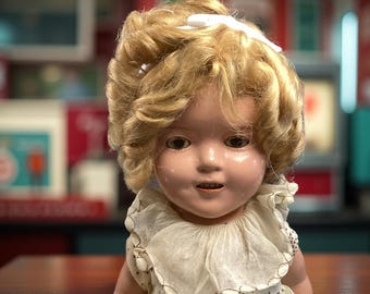 Bambola Shirley Temple Vintage Ideal – Abito a stella marrone da 12 pollici, Soda Pop