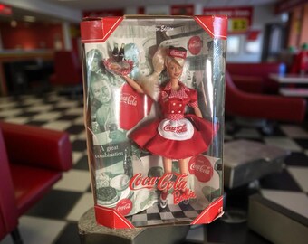 Vintage 1998 Coca Cola Car-hop Barbie: NIB Mattel Collectible Doll