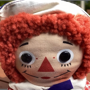Pristine - 15 inch Knickerbocker Raggedy Andy in Original Box - 1970s Vintage with Tags Mint Condition