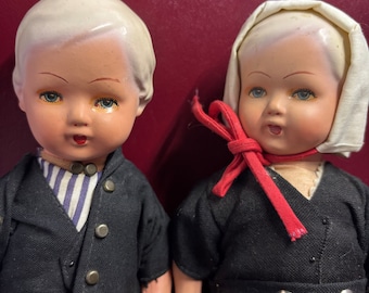 Set of Dutch Composition Dolls-1962