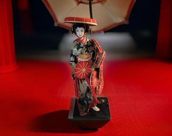 1970年代のヴィンテージ日本の芸者人形：「千枚被りの芸者」 - Etsy 日本