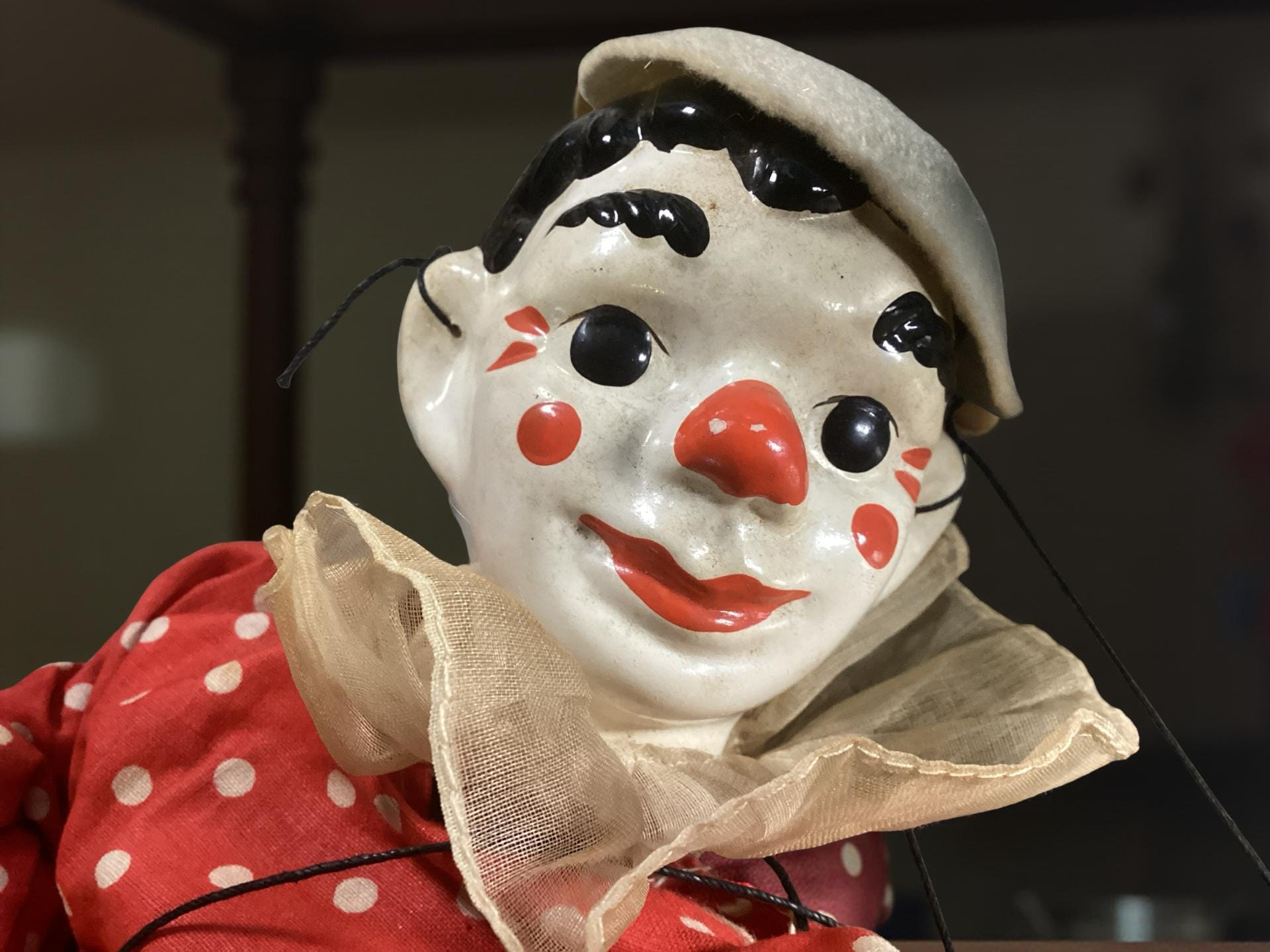 1950代Marionette Theaterテント下2人のピエロが劇場ダンス 1950代Marionette Theaterテント下2人のピエロが劇場ダンス 1950代