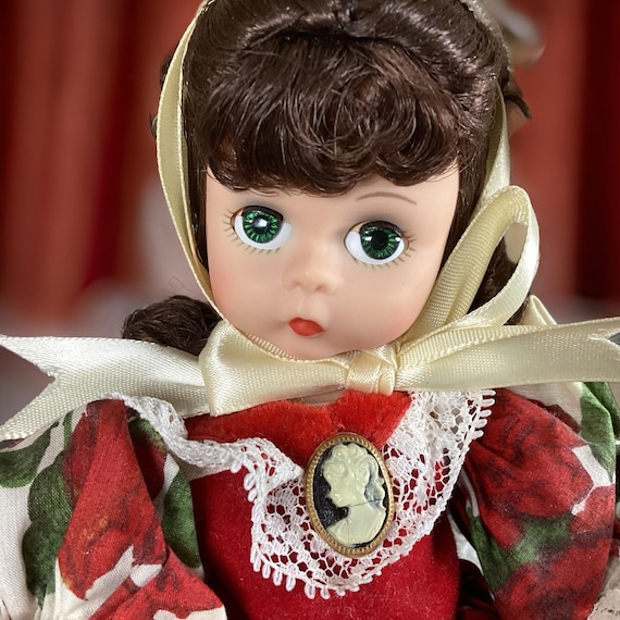 madame alexander＊アレクサンダーキンズドール　赤に白ドットドレス Vintage Madame Alexander's Scarlet - 8 Inch - White Dres With Red