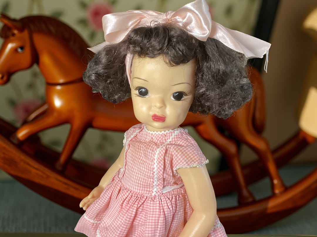 Vintage 1950s Terry Lee Doll: Vinyl, Pink Checkered Dress - Etsy