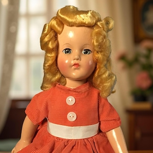 Vintage Effanbee’s Anne Shirley Composition Doll -15 inch