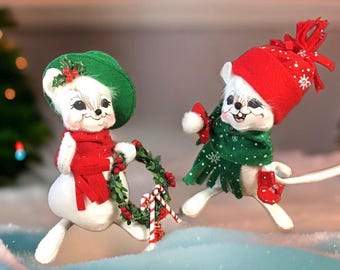 Vintage Annalee Christmas Mice