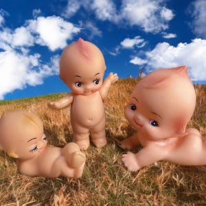 Set of three Vinyl Kewpies - 1970’s