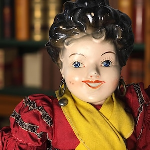 チャイナドール（ポーセリン人形）　一対　20世紀前期　ケース付　　N1105E Vintage Porcelain Dolls made in Taiwan, very little use Pre