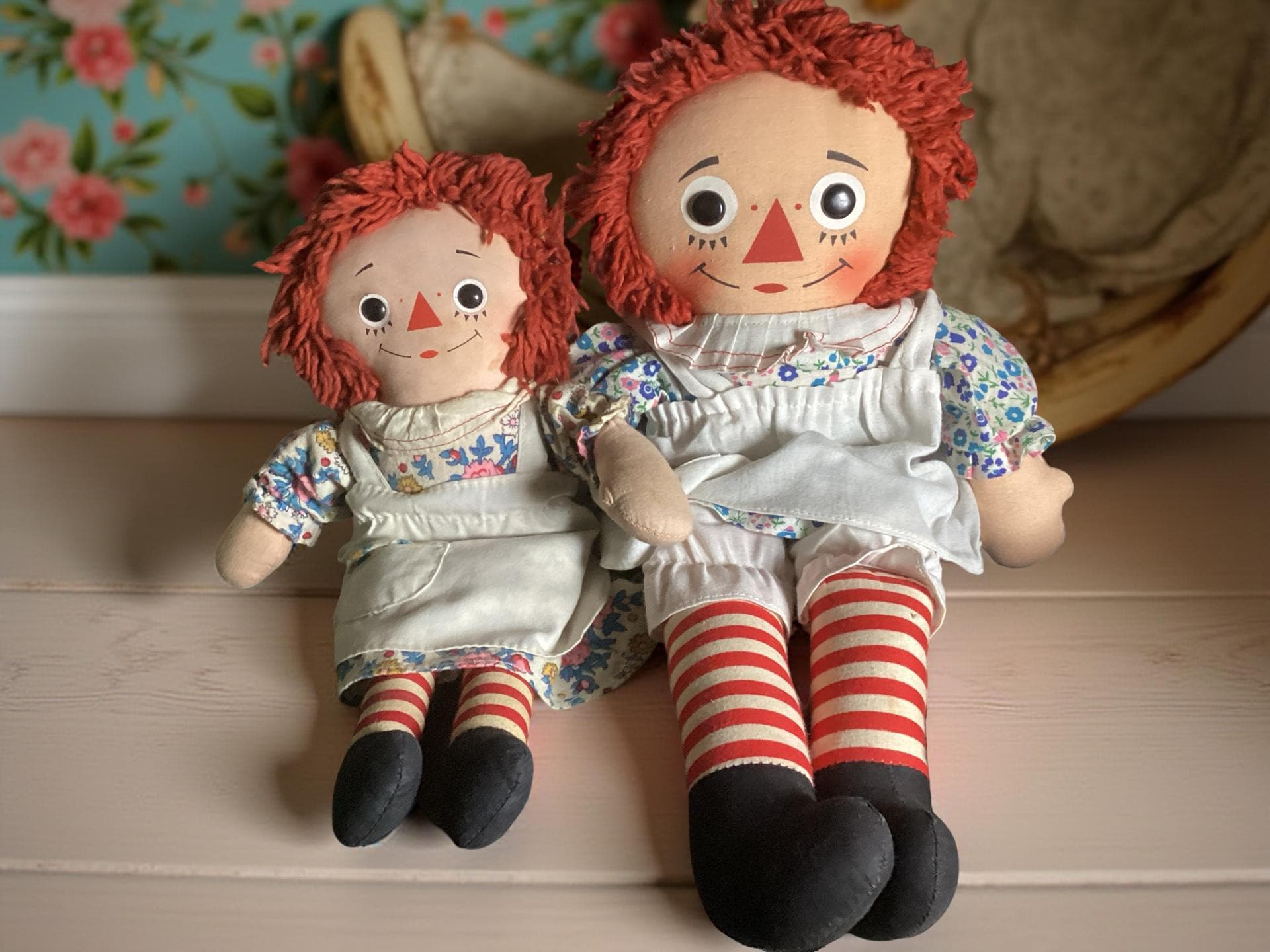 457♡ニッカーボッカー　ラガディアンディ　アンティーク　ヴィンテージ　ドール ヴィンテージ ニッカボッカー ラガディ・アン人形セット - 16インチと