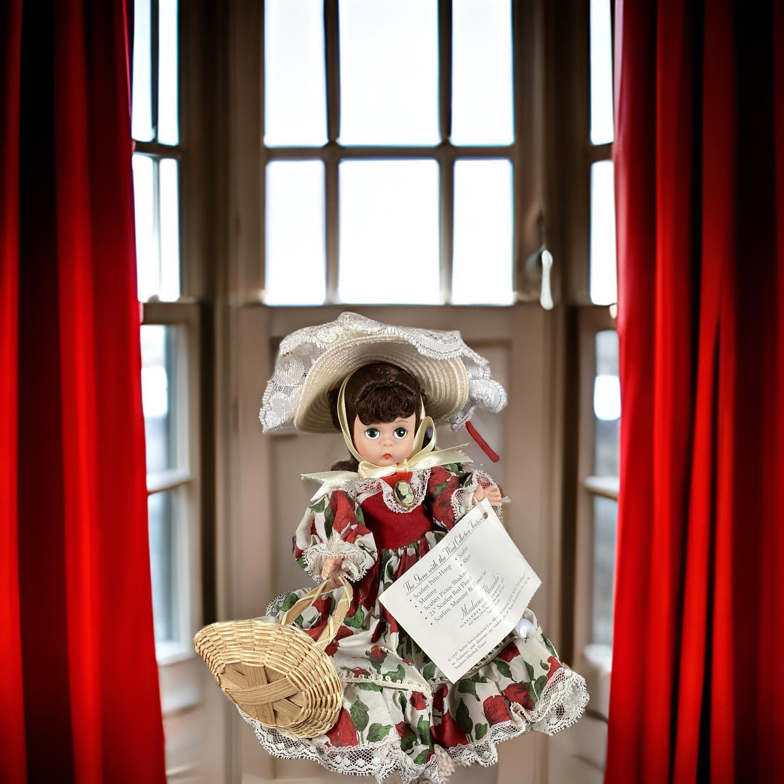 madame alexander＊アレクサンダーキンズドール　赤に白ドットドレス Vintage Madame Alexander's Scarlet - 8 Inch - White Dres With Red