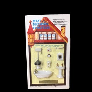 Doll house Miniature Bathroom Set