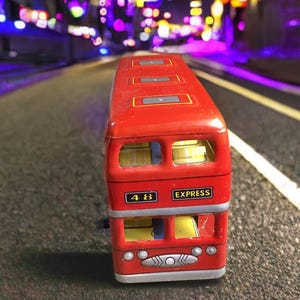 1960’s Vintage Double Decker Tin Toy Bus - Bus 48 - Excellent Condition
