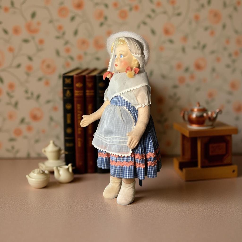 1960年代のヴィンテージイタリア製レンチフェルト人形 - 15インチ