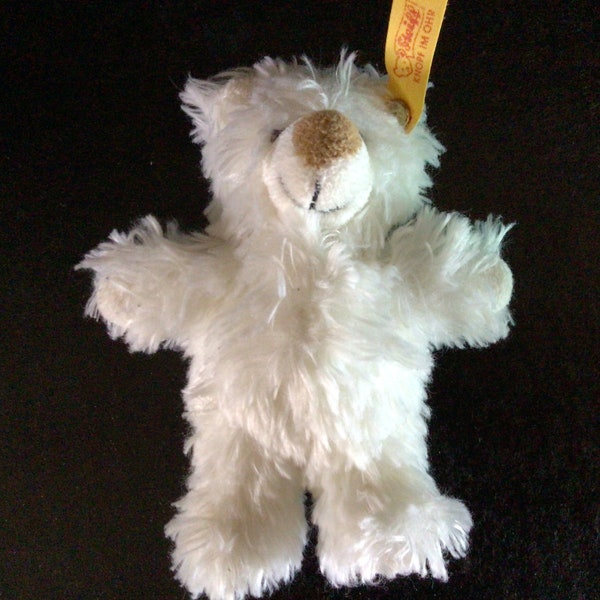 Steiff White Bear Keychain