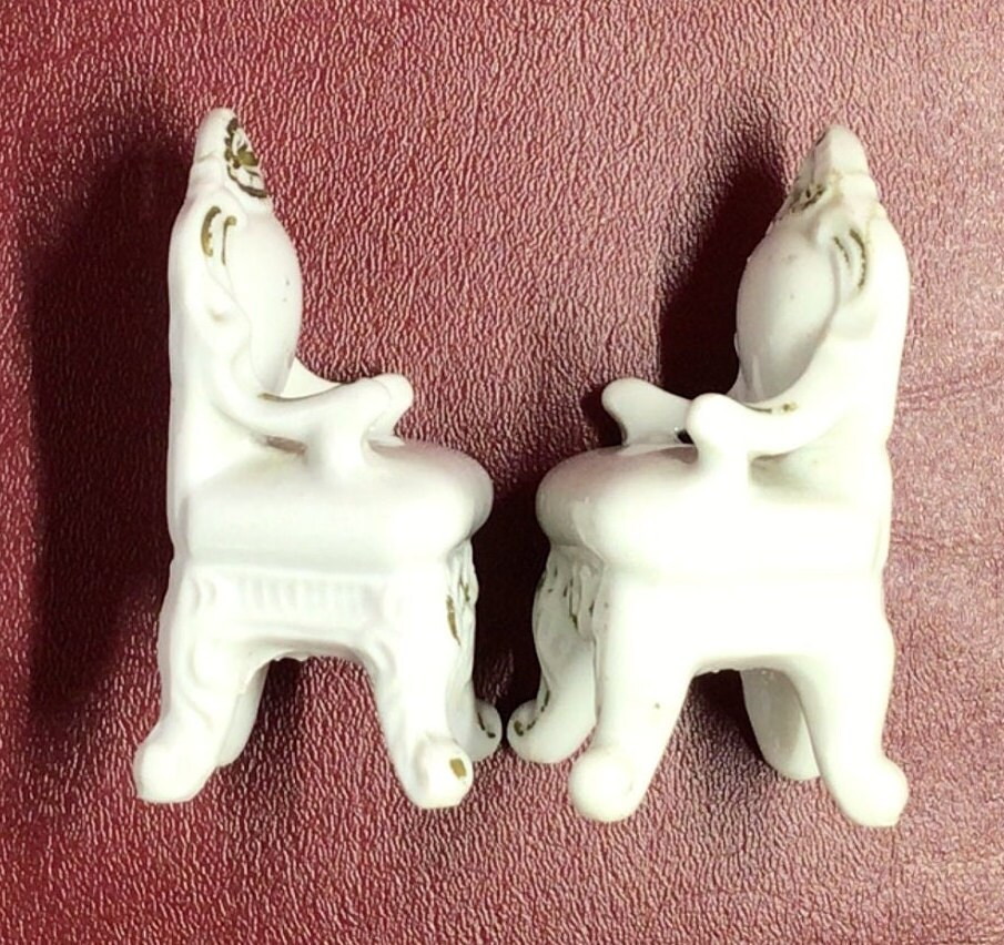 Miniature Doll House ceramic Chairs Japan Circa 1950 - Etsy