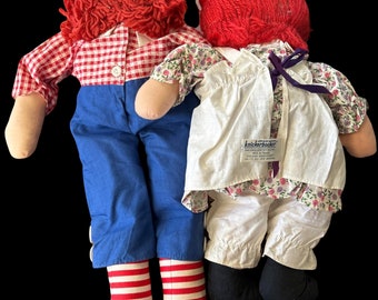 Knickerbocker Raggedy Ann & Andy Set -14 Inches - Etsy