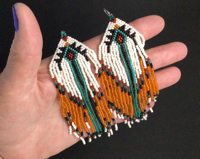 Indian beaded jewelry earrings