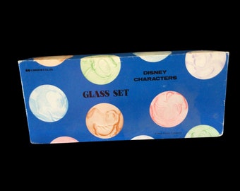Vintage Disney Clear Colored Glasses