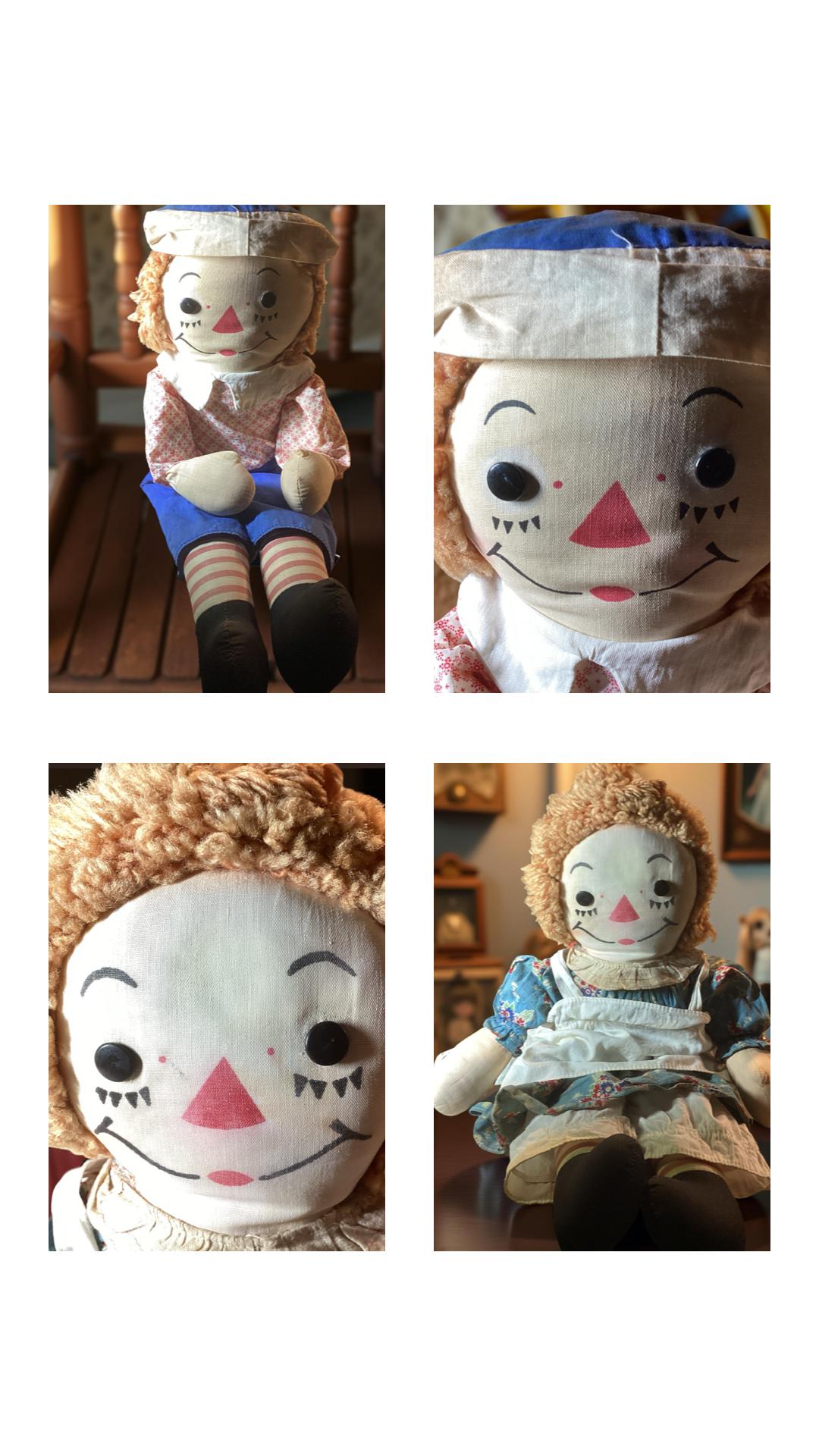 188♡ラガディ・アン＆アンディ　ジョジーン社製　アンティークドール 希少 木製ドール ラガディ アン＆アンディ 箱付き