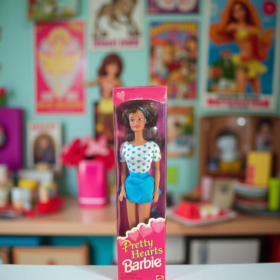 Vintage Mattel's Pretty Hearts Barbie - 1995 - Brunette! - Etsy