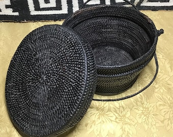 Hopi Indian weaved basket circa 1970