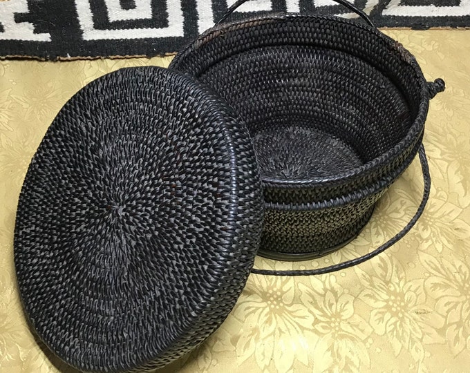 Hopi Indian weaved basket circa 1970
