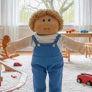 Cabbage Patch Kid-docka från 1980-talet, vintage samlarobjekt, mjuk tygkropp
