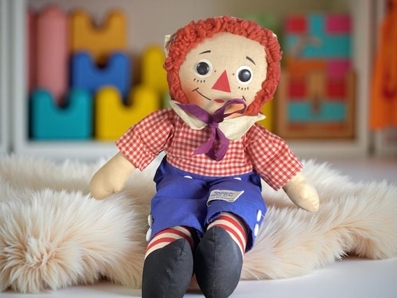 Pristine - 1970's - 15 Inch Knickerbocker Raggedy Andy - Tagged