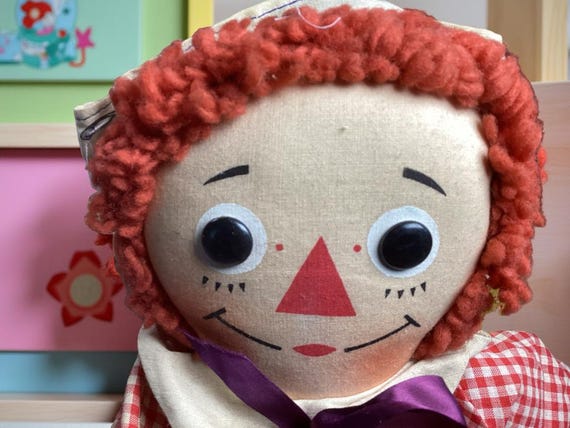 Pristine - 1970's - 15 Inch Knickerbocker Raggedy Andy - Tagged