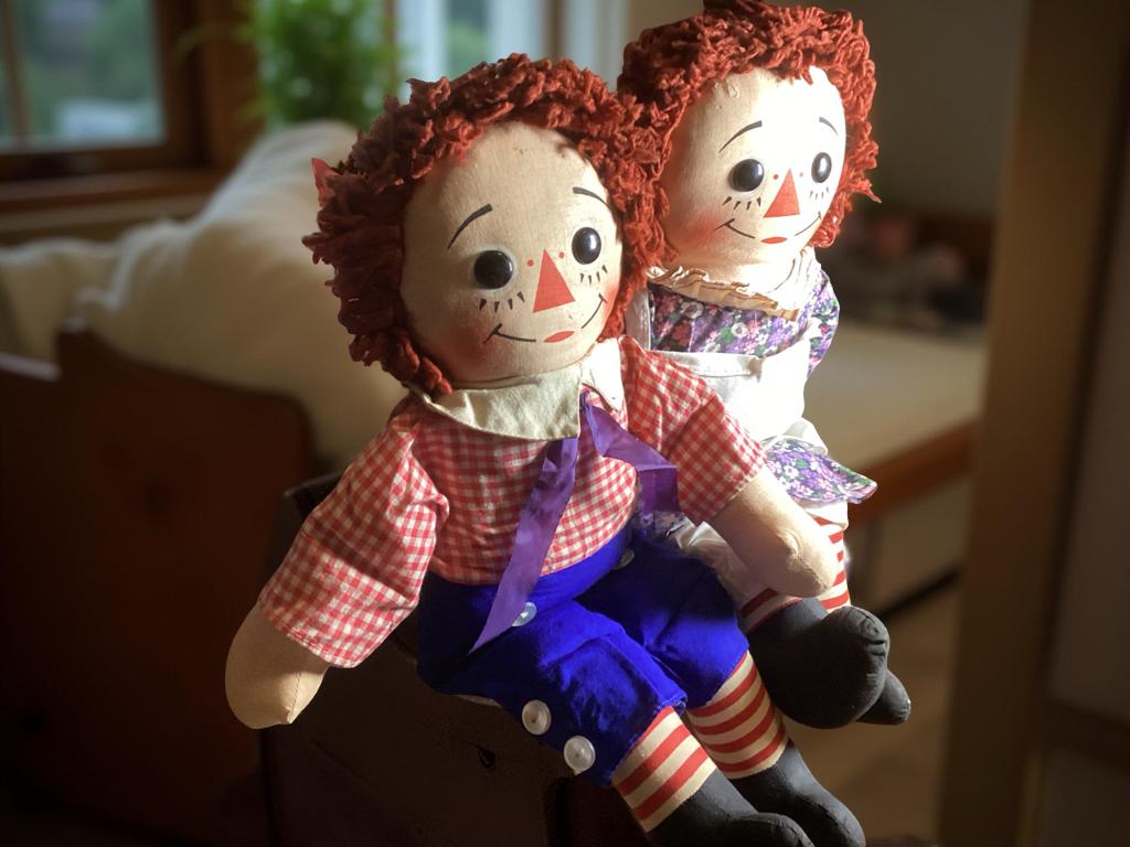 Vintage Knickerbocker Raggedy Ann and Andy Dolls - 1970s - 19 Inch