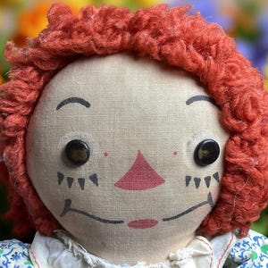 1940’s Vintage Georgene Raggedy Ann - 15 inch - Firey Red Hair