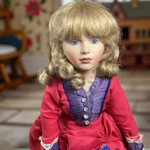 Marie Osmond Heirloom Puppe, L.L. Knickerbocker, Vintage-Kleid, blaue Augen, blondes Haar