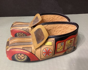 Antique Leather Boys Slippers
