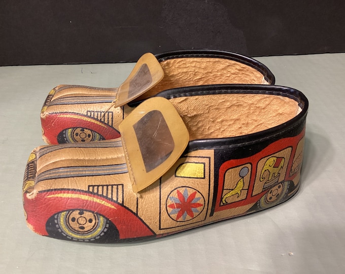 Antique Leather Boys Slippers