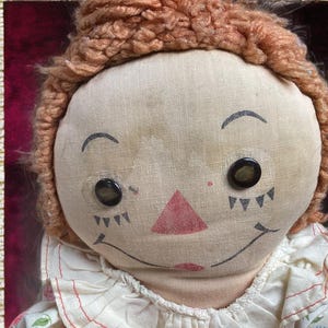 Vintage 1940s Georgine Raggedy Ann Doll – 18” – John Gruelle Era – Well-Loved