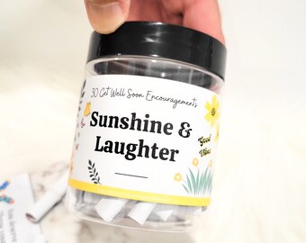 Sending Sunshine & Laughter, Get Well Soon Card Gift for Her, funny get well card, Feel better card, Thinking of you card, gift for friend