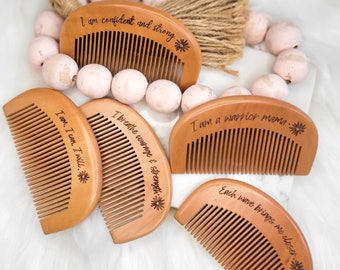 Labor Comb with Birth Affirmations. Birthing. Hypnobirth Natural Birth Tool. Empowered Women, Expecting Mom Gift Hospital Bag Birth Keepsake